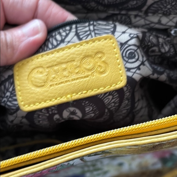 Carlos by Carlos Santana Vibrant Yellow and Pink shoulder bag with chain handle - Picture 6 of 10